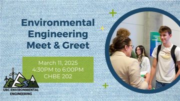 Environmental Engineering Meet and Greet: Tuesday, March 11th